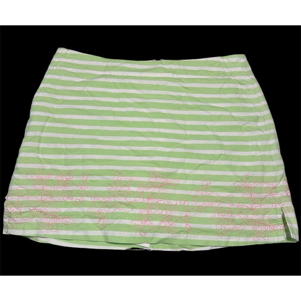 Lady Hagen Ladies sz 12 Tennis Golf Pickleball skort stretch Zipper Striped